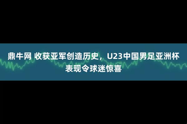 鼎牛网 收获亚军创造历史，U23中国男足亚洲杯表现令球迷惊喜